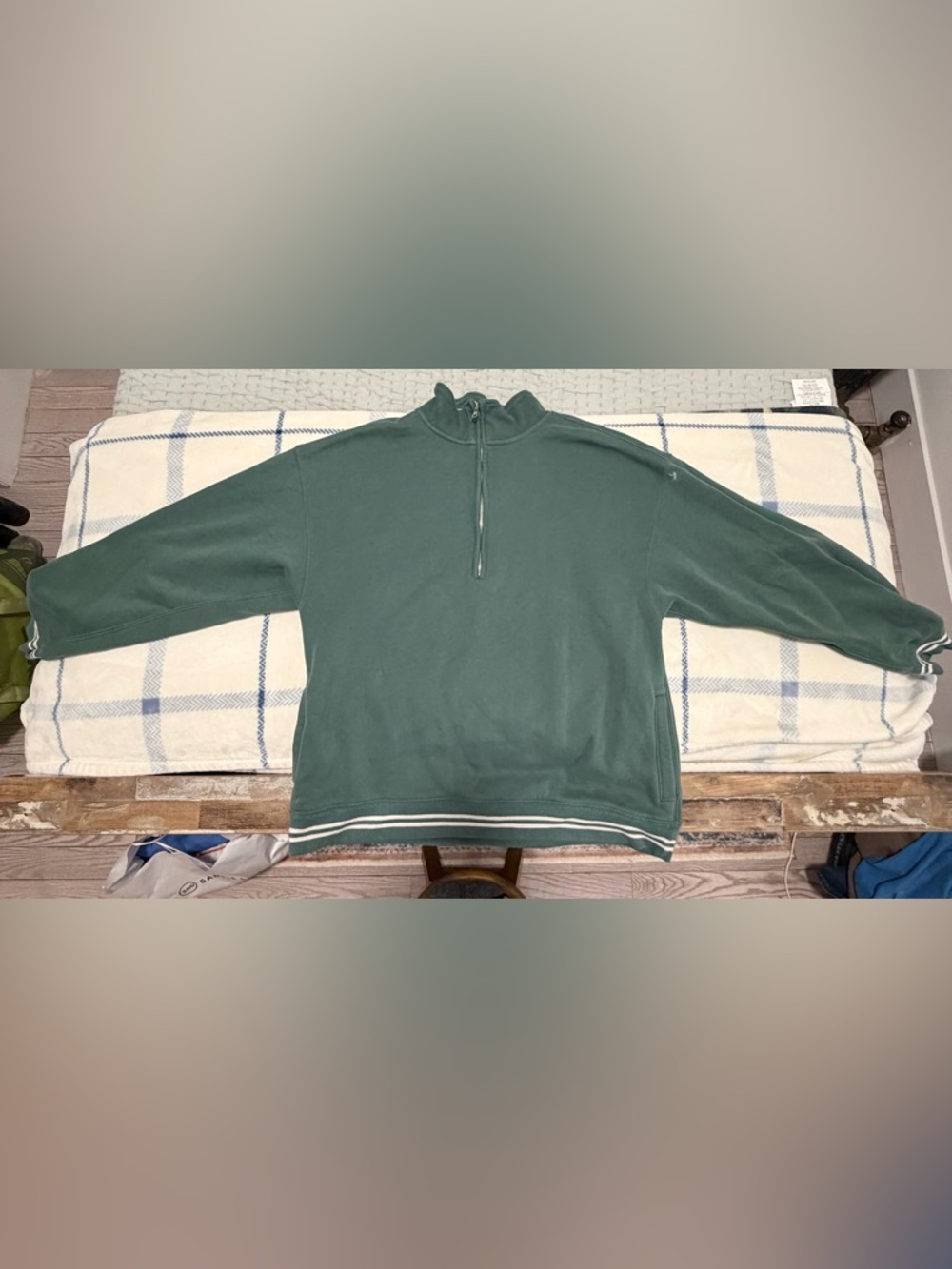 Abercrombie & Fitch Forest Green Half-Zip Pullover